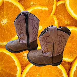 Kids Smoky Mountain Pink Cowgirl‎ Boots Size 3